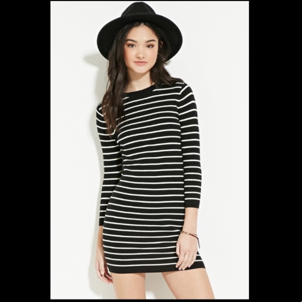 Striped Sweater Mini Dress